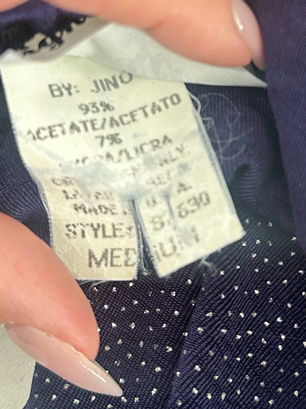 Night Scene California vintage maxi dress blue sparkle slinky y2k whimsy sz M - Picture 11 of 11